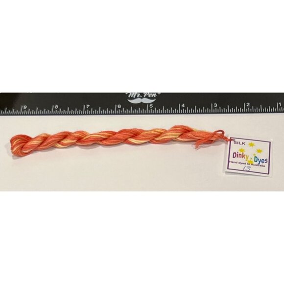 Dinky Dyes # 13 JAFFA 100% Silk Embroidery Thread 8 Mtrs Cross Stitch - Picture 1 of 3